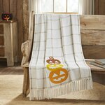 Country Halloween Pumpkin Woven Throw 50x60