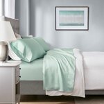 Madison Park 1000 Thread Count HeiQ Smart Temperature Cotton Blend 4 PC Sheet Set in Seafoam, King MP20-8929