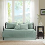 Madison Park Quebec 6 Piece Reversible Daybed Cover Set in Seafoam, Daybed MP13-3979
