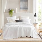 Madison Park Tuscany 3 Piece Reversible Scalloped Edge Quilt Set in White, Full/Queen MP13-1037