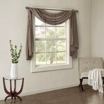 Madison Park Harper Solid Crushed Scarf Sheer in Taupe, 42x216" MP40-4513