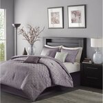 Madison Park Biloxi 7 Piece Comforter Set in Purple, King MP10-920