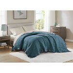 Madison Park Windom Lightweight Down Alternative Blanket with Satin Trim in Teal, Full/Queen MP51-7662