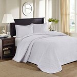Madison Park Quebec Reversible Bedspread Set in White, Twin MP13-6128