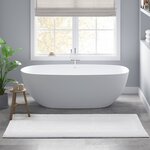 Madison Park Signature Splendor 100% Cotton Tufted 3000 GSM Reversible Bath Rug in White, 20x30" MPS72-554