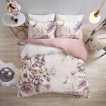 Madison Park Cassandra 3 Piece Cotton Printed Duvet Cover Set in Blush, Full/Queen MP12-6167