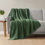 INK+IVY Bree Knit Throw in Green, 50x60" II50-1297