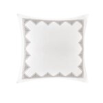 INK+IVY Isla Cotton Embroidered Euro Sham in White, Euro Sham II11-550