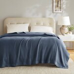 Madison Park 100% Certified Egyptian Cotton Blanket in Blue, Full/Queen MP51N-6429