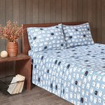 Woolrich Cotton Flannel Sheet Set in Blue Sheep, Queen WR20-2279