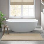 Madison Park Signature Splendor 100% Cotton Tufted 3000 GSM Reversible Bath Rug in Natural, 24x44" MPS72-561