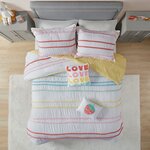 Urban Habitat Kids Haisley Cotton Duvet Cover Set with Chenille Trim in Pink, Twin UHK12-0172