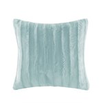 Madison Park Duke Faux Fur Square Pillow in Blue, 20x20" MP30-5785
