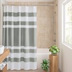 Madison Park Spa Waffle Shower Curtain with 3M Treatment in Grey, 108x72" MP70-4982