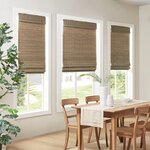 Madison Park Eastfield Bamboo Light Filtering Roman Shade 64"L in Natural Ash, 31x64" MP40-7801