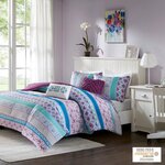 Intelligent Design Joni Comforter Set in Purple, Full/Queen ID10-1099