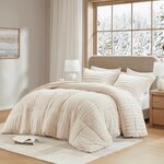 Madison Park Duke Faux Fur Comforter Mini Set in Champagne, King/Cal King MP10-3067