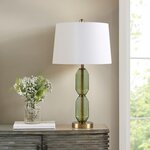 510 Design Zirconia Faceted Glass Table Lamp in Green, One Size FB153-1183