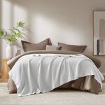 Madison Park Waffle Weave Cotton Blanket in White, King BR51N-3824