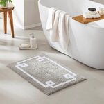 Madison Park Evan Cotton Tufted Bath Rug in Grey, 24x40" MP72-3606