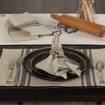 Mill House Stripe Black Napkin Set of 4 18Lx18W