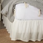 Antique Muslin White California King Bed Skirt 84Lx72Wx16