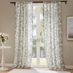 Madison Park Lana Floral Window Panel in Charcoal, 42x84" MP40-9014