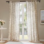 Madison Park Lana Floral Window Panel in Neutral, 42x84" MP40-9012