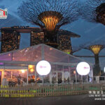 well decoration hotel with transparent roof cover and sidewalls