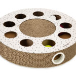 Rascador Interactivo Redondo de Cartón con Catnip