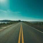 simple motion along a long straight road