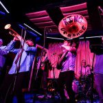 Enjoying live jazz performance at King Gizzard in Eureka Springs, Arkansas.
