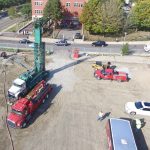 A geothermal system being installed at Roxbury Community College.