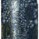 dark waterfall painting