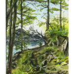 west coast forest trail painting