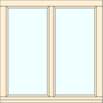 Двухстворчатое глухое