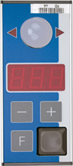 PTF-3N-2 Pick-to-Light Display for vertical installation with 3-digit display and buttons