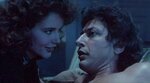 Geena Davis and Jeff Goldblum in a scene from the 1986 version of The Fly.