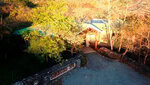 Beautiful blue waterfalls and magical rainforest trails at Sensoria Land of Senses, Costa Rica.