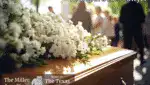 Wrongful death lawyer Houston – funeral casket with white flowers symbolizing justice and compassion
