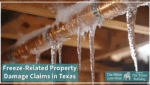 Freeze-related property damage claims in Texas involving burst pipes, water damage, mold, and insurance disputes.