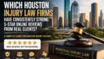 Houston injury lawyer reviews showing 5-star rated law firms and client testimonials in Houston Texas