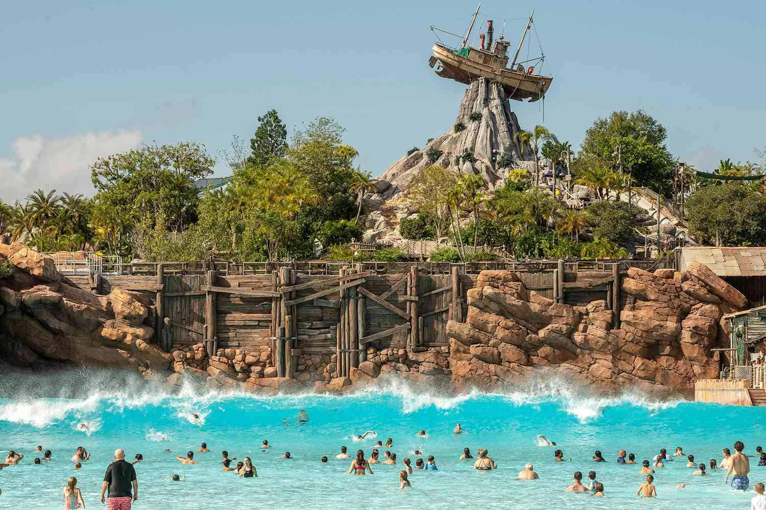 Water park with a large wave pool and a pirate ship attraction at 407 and Beyond Vacation Co.