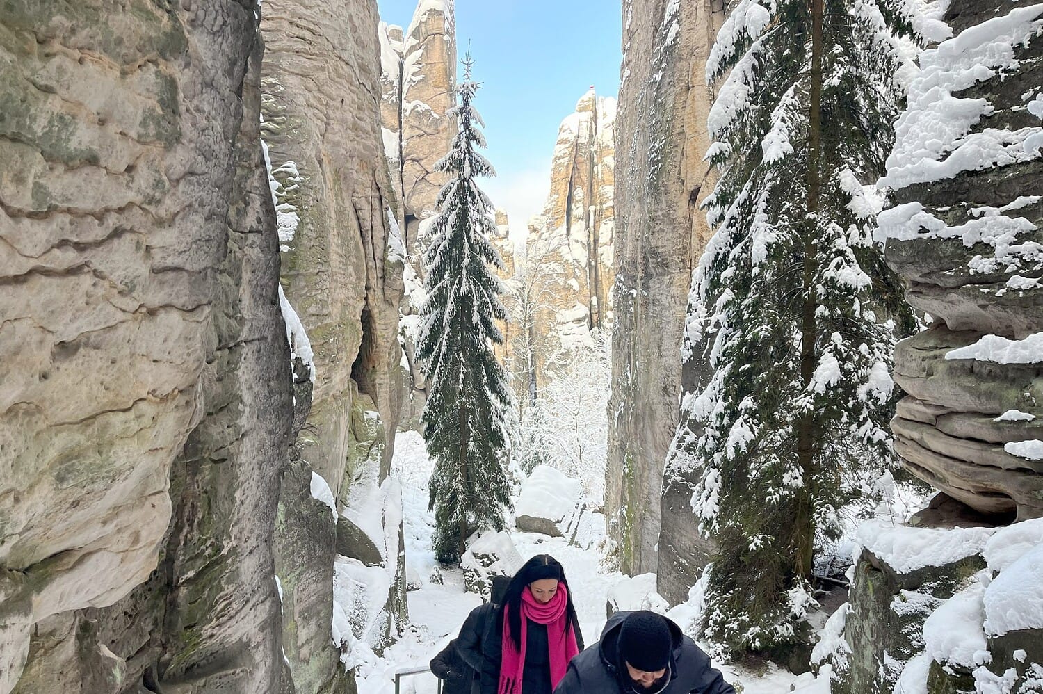 winter Prachov Rocks