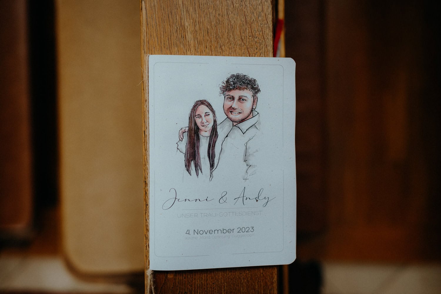 Programm für die Trauung der Hochzeit