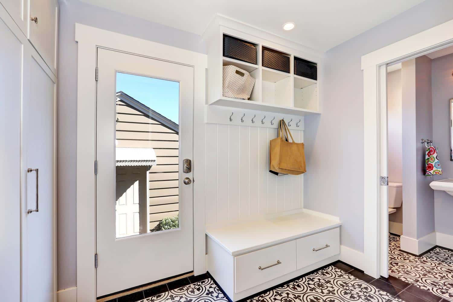 white- Mudroom-cabinet.jpg Mudroom design at 10% discount by K&P Closet design