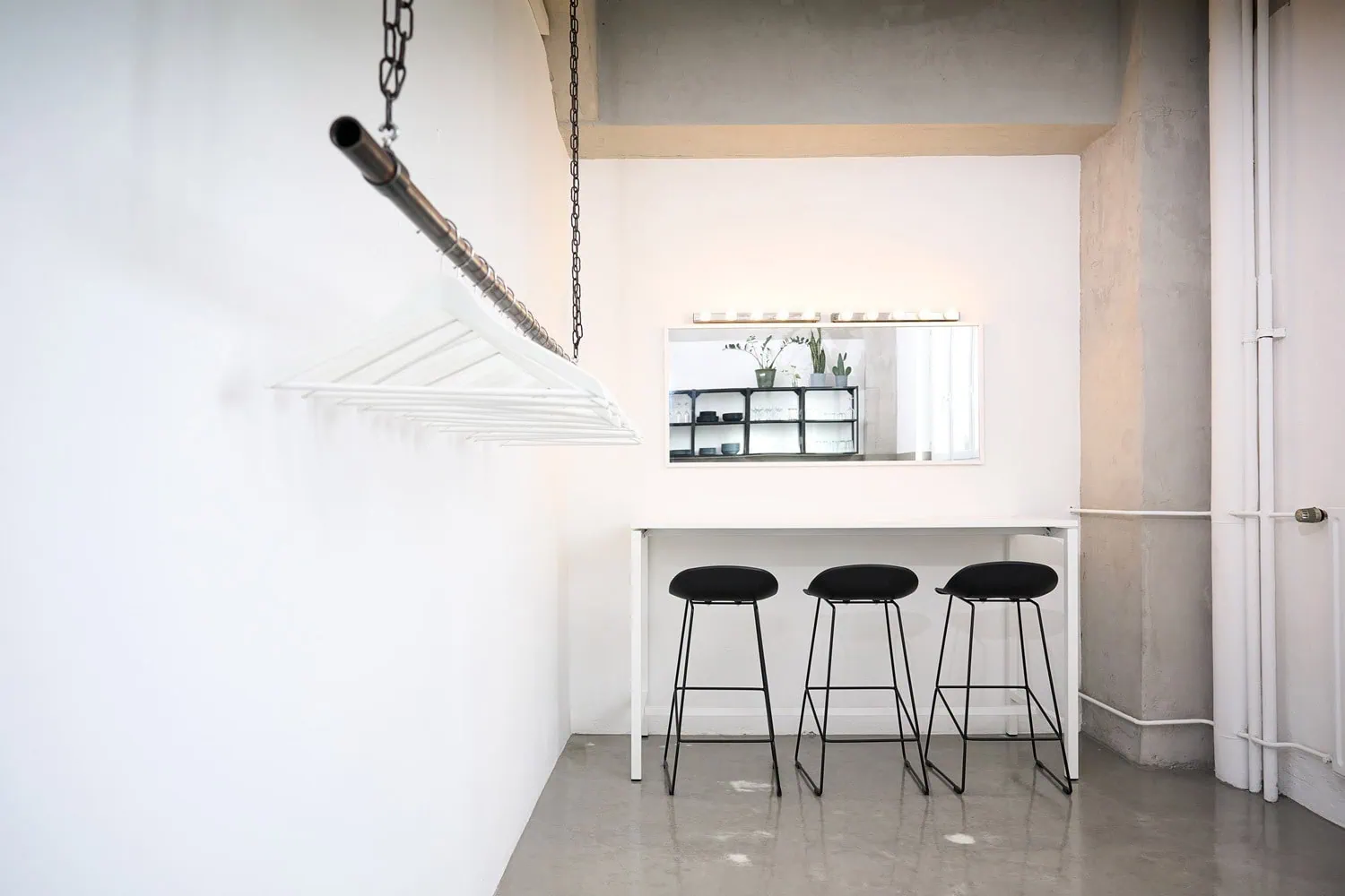 Schmink und Umkleide Raum im Mietstudio und Tageslichtstudio