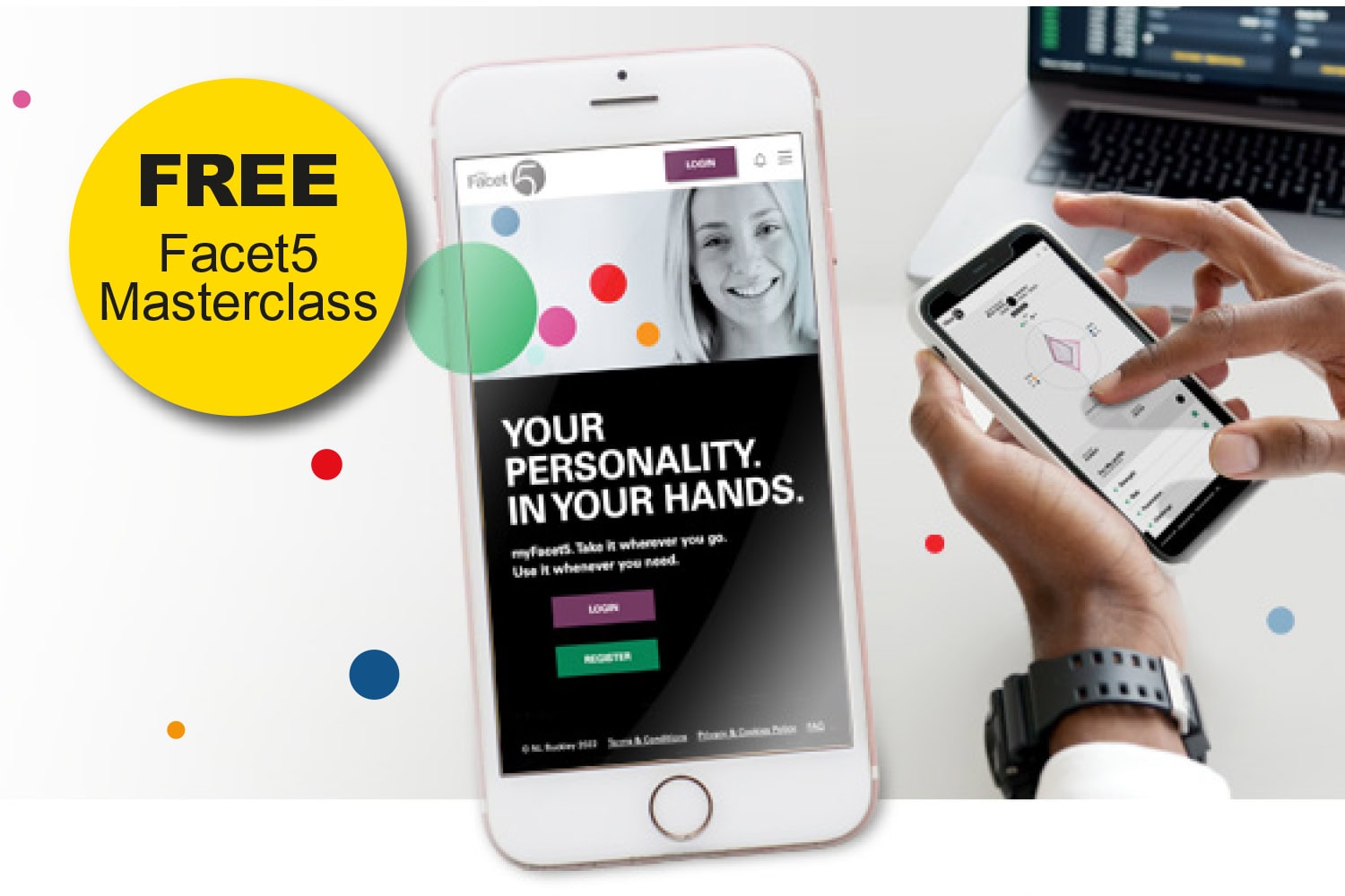 Promotion for free masterclass. Register on mobile.