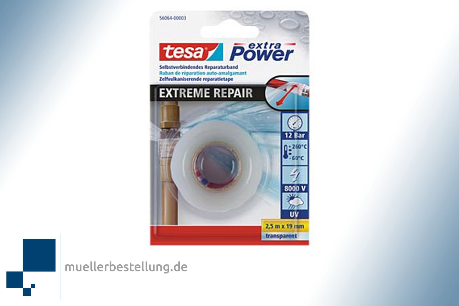 tesa, tesa nastri adesivi TESA 56064 TR tesa® extra Power Extreme Repair nastro di riparazione, trasparente