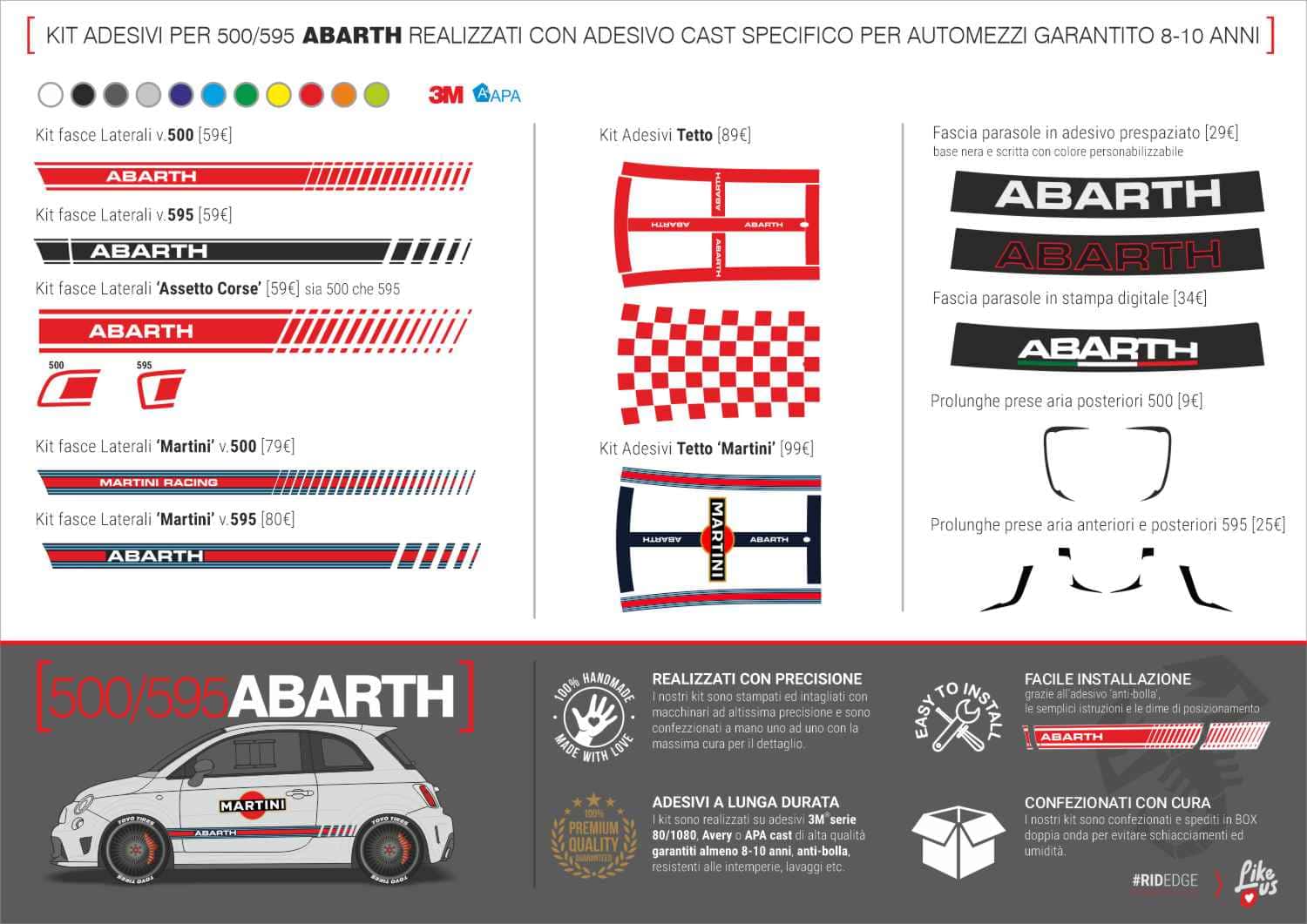 kit adesivi Abarth